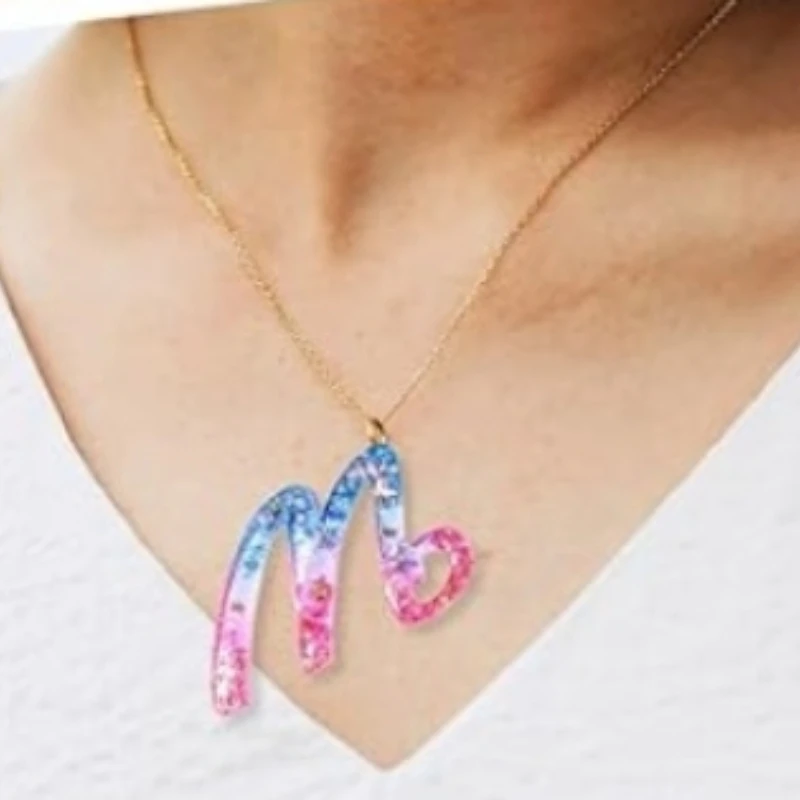 DIY Crystal Epoxy Resin Mold 26 English Capital Special-shaped Letters Earrings Keychain Silicone Mold