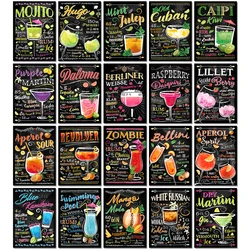 Putuo Decor Cocktail Diamond Painting Vintage Posters Wall Art Decoration for Bar Club DIY Diamond Mosaic Kit New Product