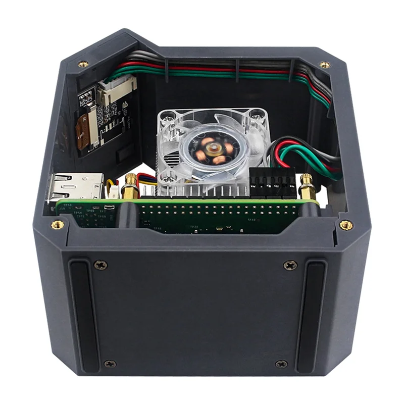 Хорошо изготовлено-для Raspberry Pi 5 ABS Mini Tower Case Kit с медной трубкой Ice Tower Вентилятор PWM JST RGB LED для RPI 5 Pi5