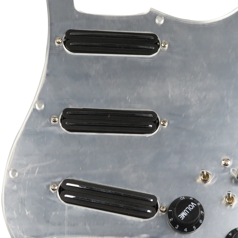 Black silver mirror  guitar pickup fully loaded guard plate humbucking pickup multi-function push-pull single-cutswitch