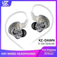KZ-Dawn Headset 10MM Dual Dynamic in-Ear Monitor Earphone HiFi Stereo Music Wired Headphones Game Live Broadcast Stage Earbuds