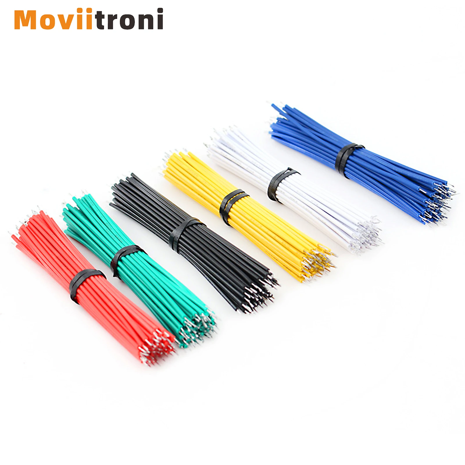 100/120pcs 24 AWG Tinned Copper Electronic Jumper Wire For PCB And Breadboard Cable 78mm 6 Colors