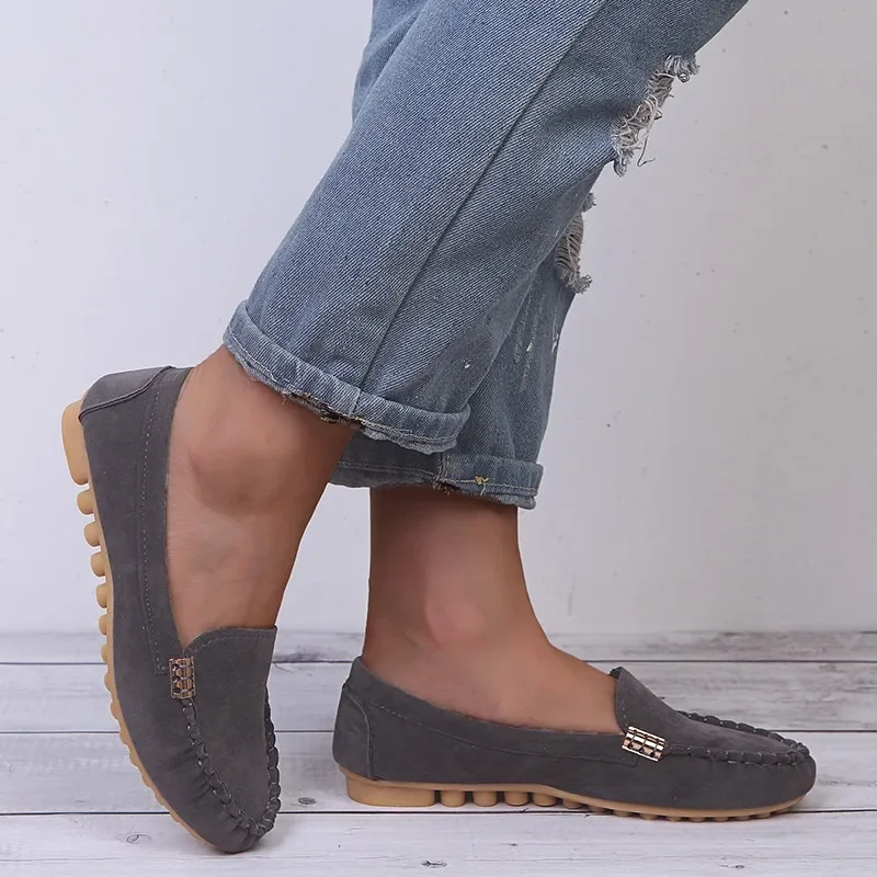 Women Flat Shoes 2024 Spring Autumn Women Casual Shoes Slips Round Toe Denim Flat Loafer Plus Size 44 Jeans Shoes Zapatos Mujer