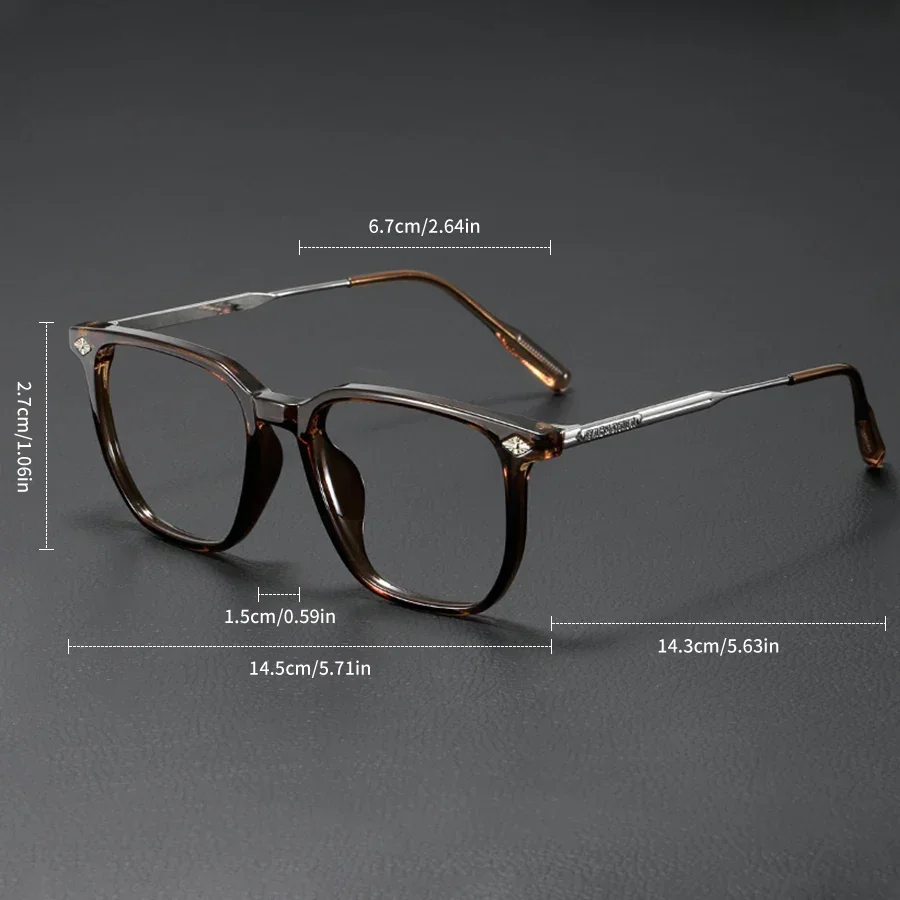 NEW Business Style Anti Blue Light Glasses Ultra Light Retro Black Frame Men's Flat Glasses AC Anti Blue Light and Anti Fatigue