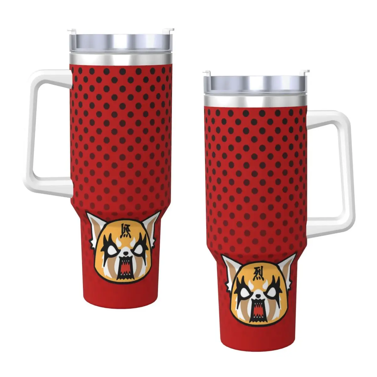 Stainless Steel Tumbler Aggretsuko Rage Head Thermal Cups Keep Heat Cold and Hot Mugs Cup Travelist Printed Water Bottle