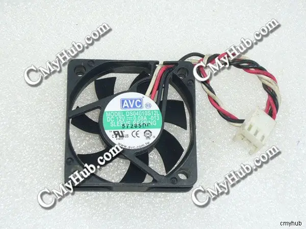 For AVC DS04010S12L 013 DC12V 0.08A 4010 4CM 40MM 40X40X10MM 3pin Cooling Fan DS04010S12L-013 DS04010S12L 013