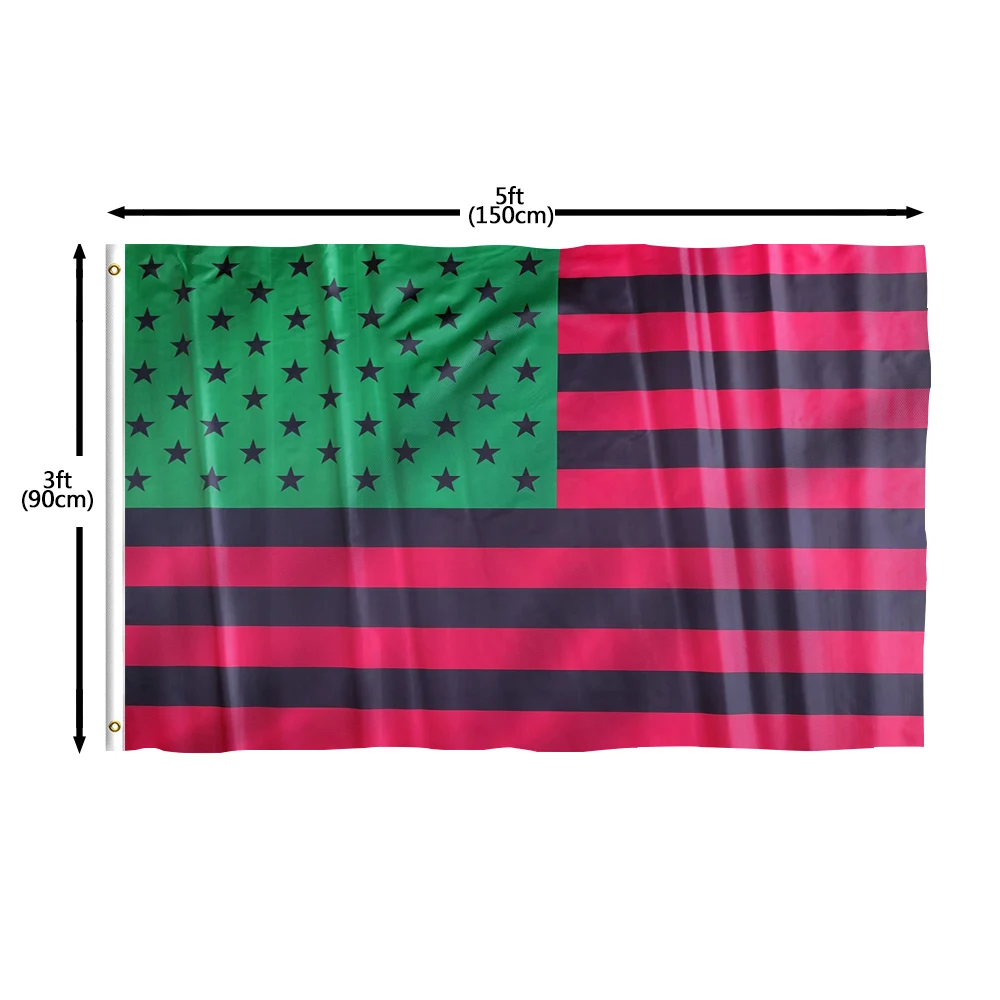 Flagnshow 100% Polyester  american afro pan african country flag