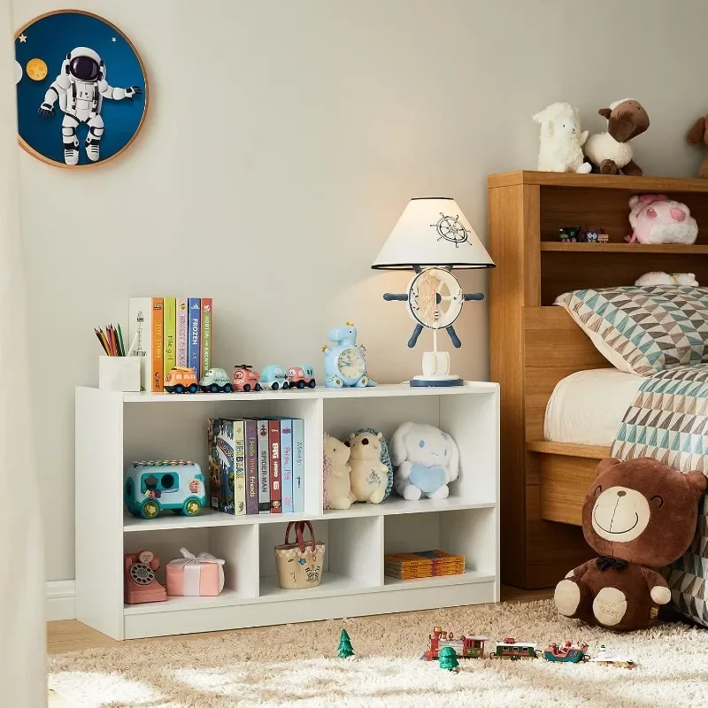 Estante De Armazenamento De Madeira Para Brinquedos, Organizadores De Brinquedos E Armazenamento, 5-Seção, Armário De Sala De Aula Escola