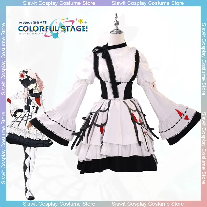 Anime Project Sekai Colorful Stage Akiyamaa Mizuki Cosplay Costume Lolita Clothing Accessories Full Set Party Stage Show Outfits