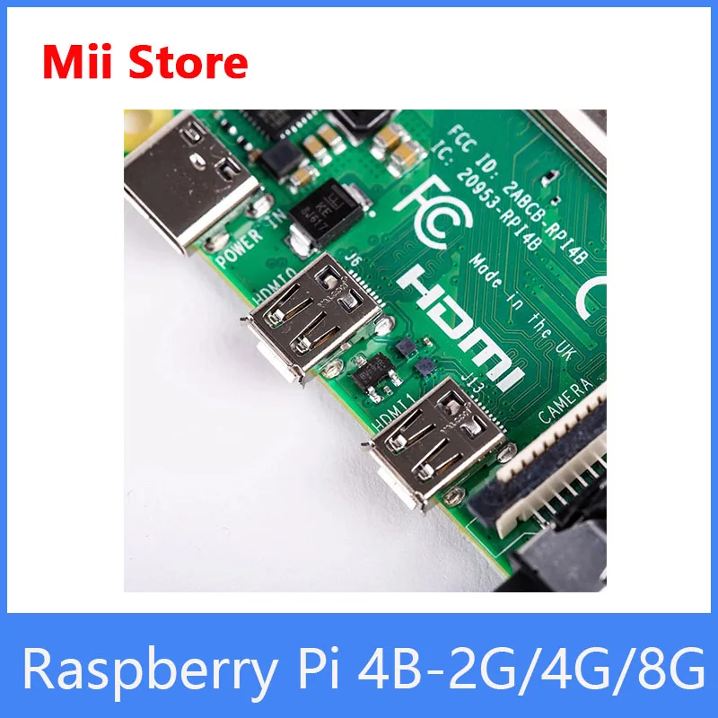 Raspberry Pi 4 Modelo B, placa de desarrollo linux de 2/4/8GB de RAM, Cortex-A72, 64 bits, cuatro núcleos, 1,5 GHz, SOC, 2,4 y 5,0 GHz, WiFi, Bluetooth 5,0