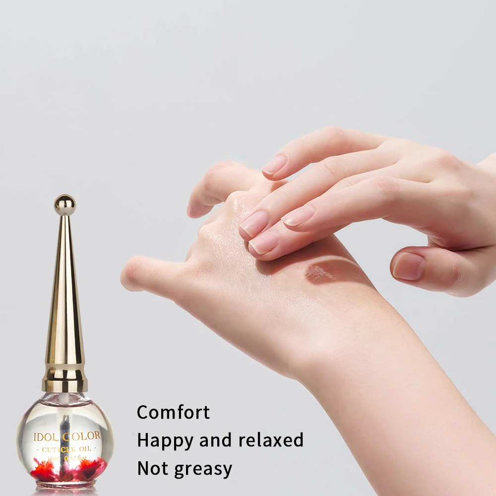 IDOL COLOR น้ํามันหนังกําพร้า ซ่อมแซมและฟื้นฟูหนังกําพร้า - ทรีทเม้นต์สปาออร์แกนิก - สําหรับเล็บที่แข็งแกร่งและมีสุขภาพดีขึ้น 0.52FL Oz