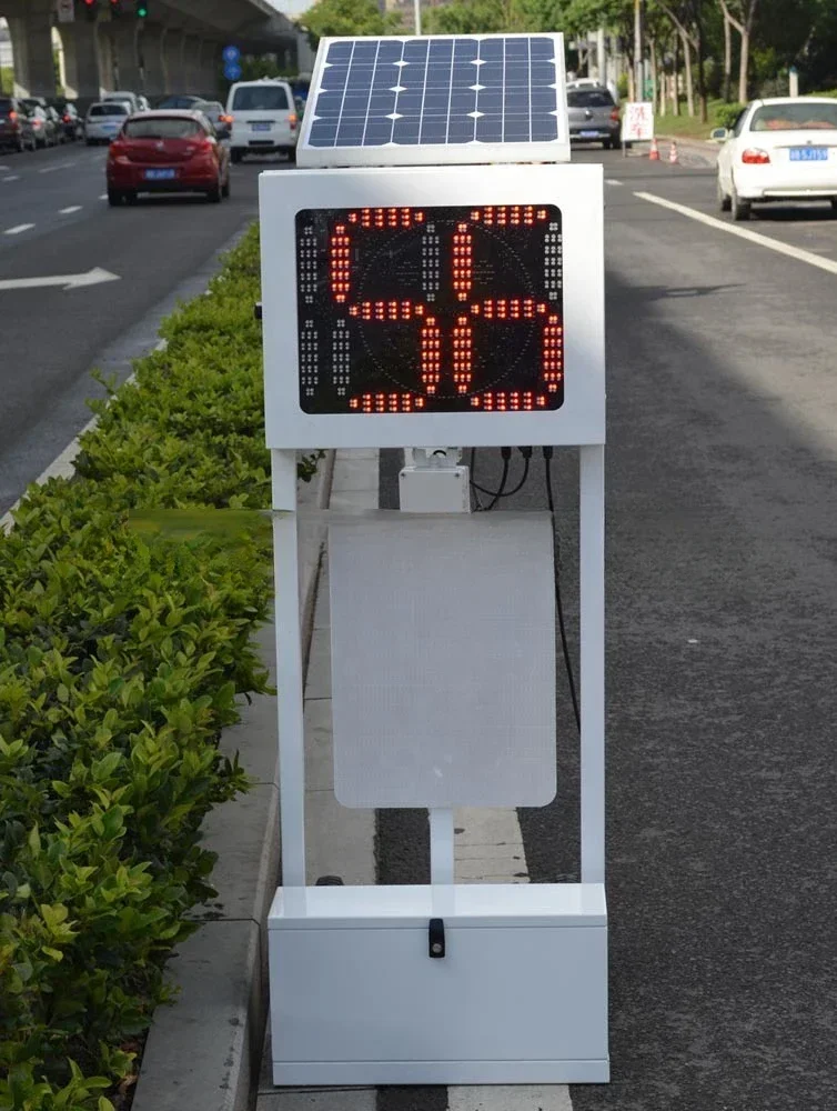 Solar Powered Portable Radar Speed Limit Traffic Digits Display Sign