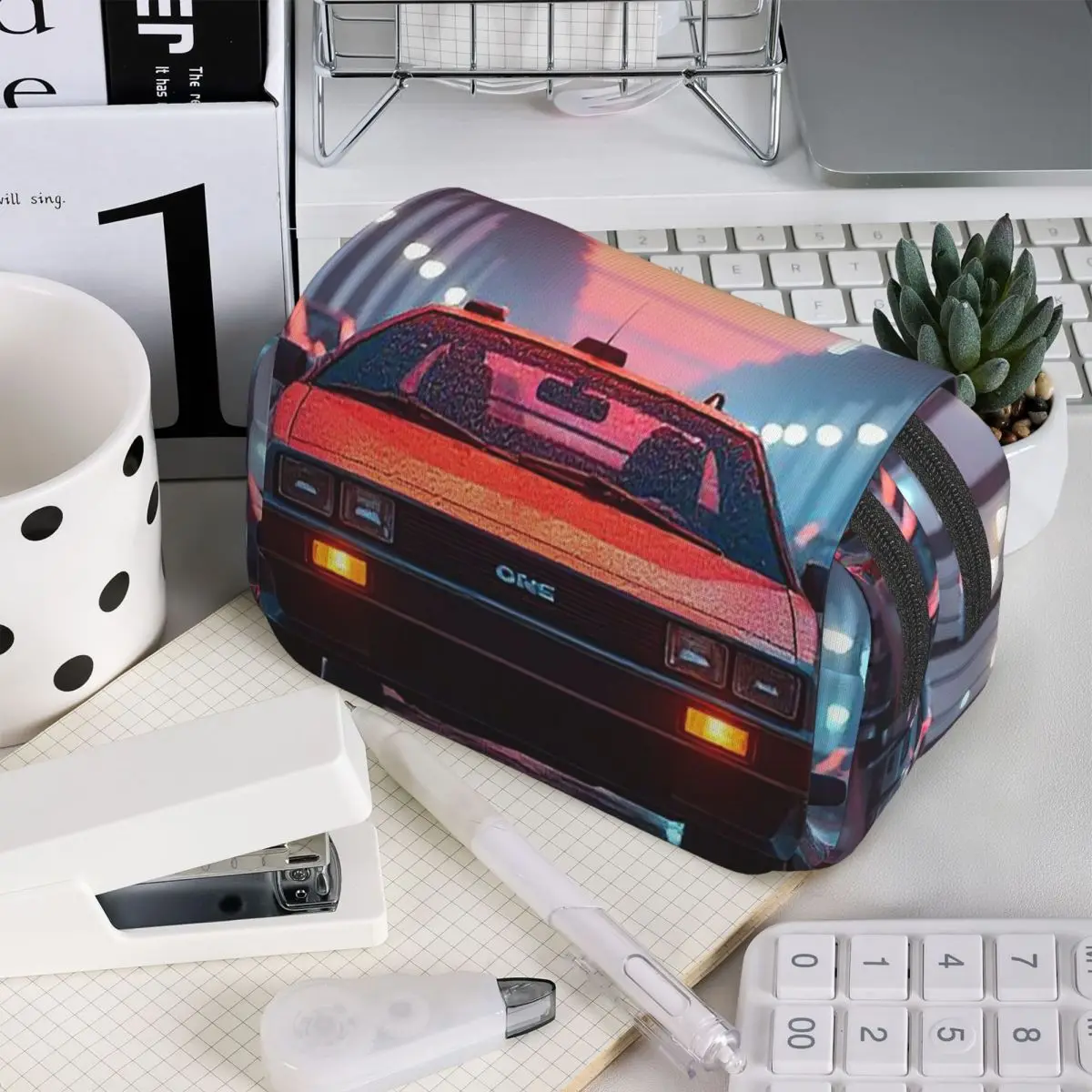 

Пенал DeLorean Time Machine Back To The Future для студентов, подарочная коробка для ручек, сумка для карандашей, канцелярские принадлежности, сумка-держатель для ручек