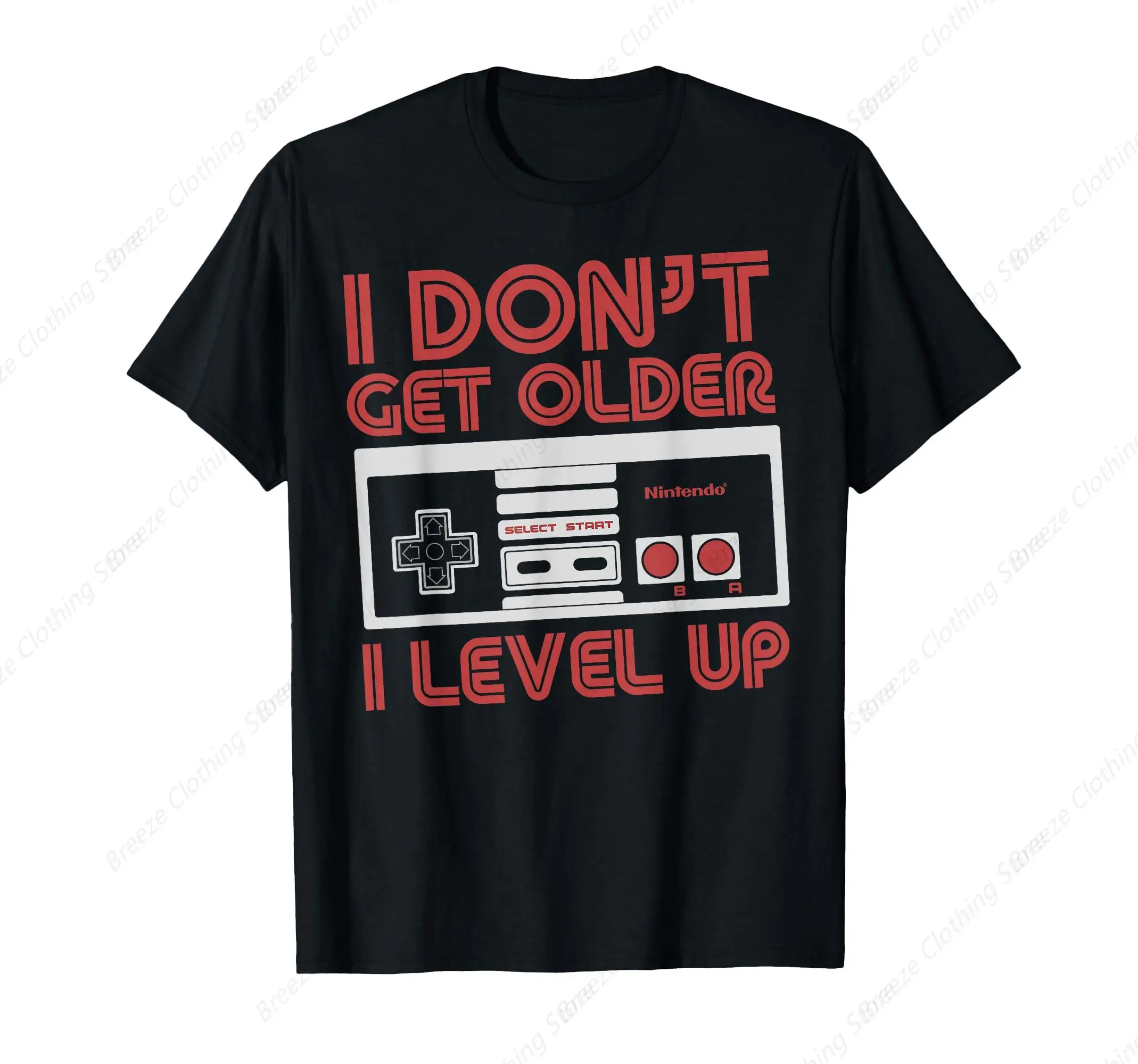 

Level Up SNES Controller Classic Fit T-Shirt - Black, Adult, Round Neck