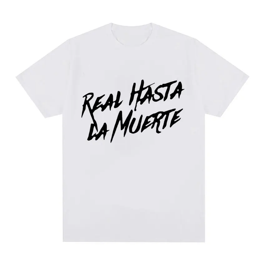 Rapper Anuel AA 2023 Concert Print T Shirt Real Hasta La Muerte Album T Shirts Men\'s Hip Hop Oversized Short Sleeve T-shirt Male