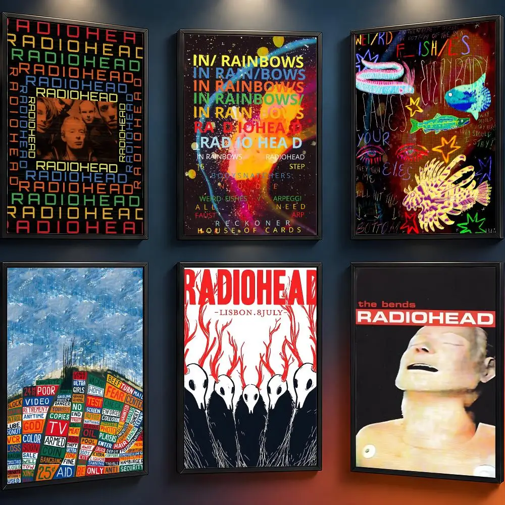 Band Radiohead W.A.S.T.E. Thom Yorke Poster Wall Art PP Waterproof HD Self Adhesive Modern Home Decor Living Room Apartment Gift