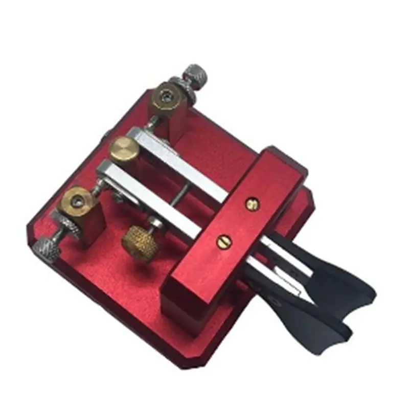 ABAN Automatic Morse Dual-Paddle Telegraph Key CW Key for Ham Radio Users for Amateur HAM RADIO CW Paddle Key Amateur Silver