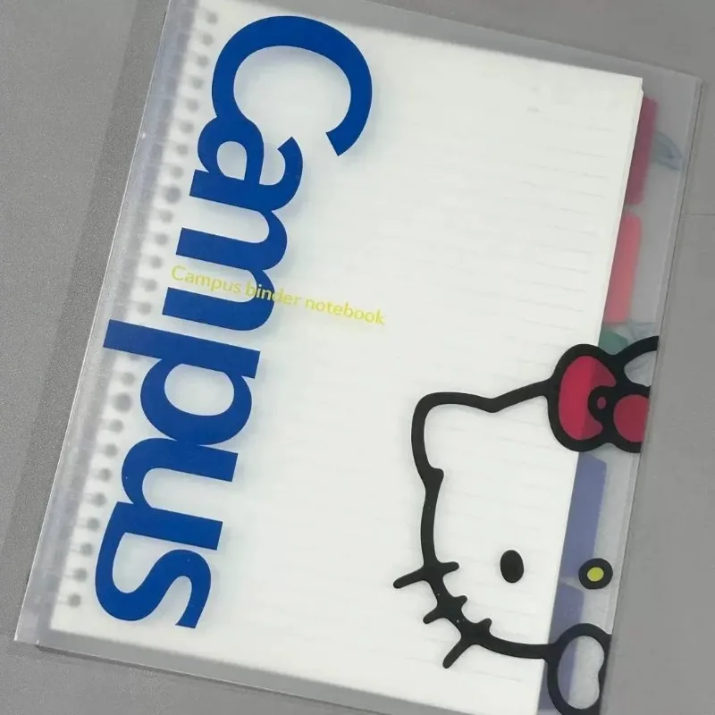 Hello Kitty B5 Loose Leaf Notebook Cute Girl Gift Cartoon Anime Student Office Detachable Notebook Decoration Desktop Ornament