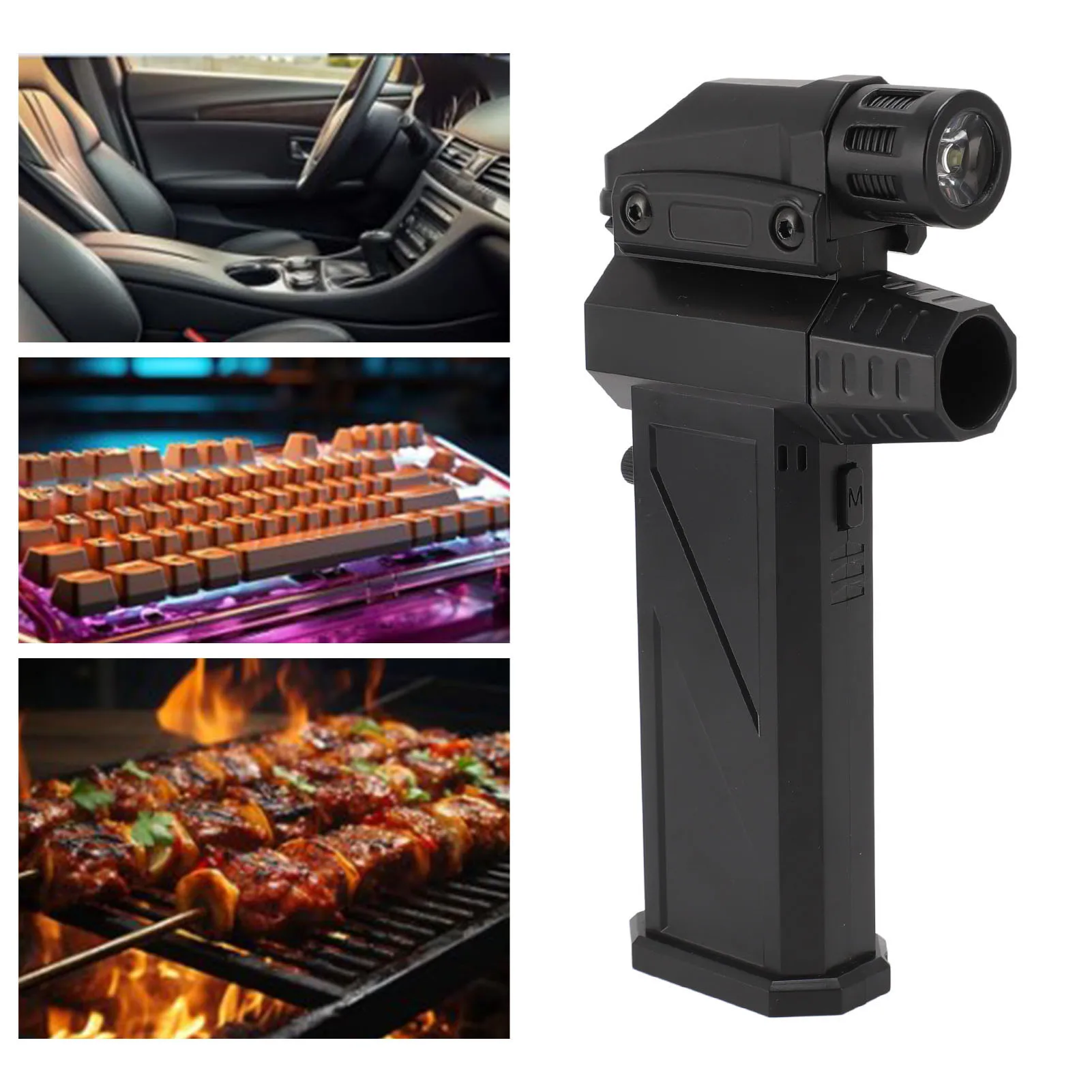 

Mini Blower High Temperature Resistant Multifunction Detachable Flashlight Stepless Speed Change 300000RPM for Sofas
