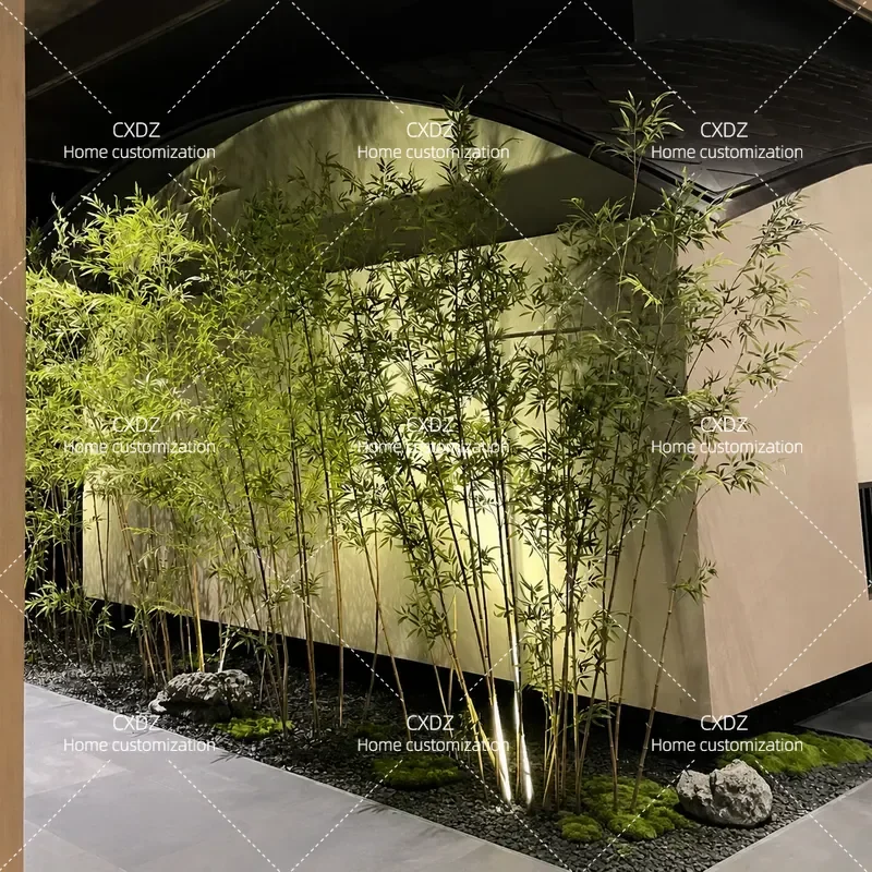 Bamboo landscaping simulation green plants indoor decoration partition landscape combination zen bionic green plants