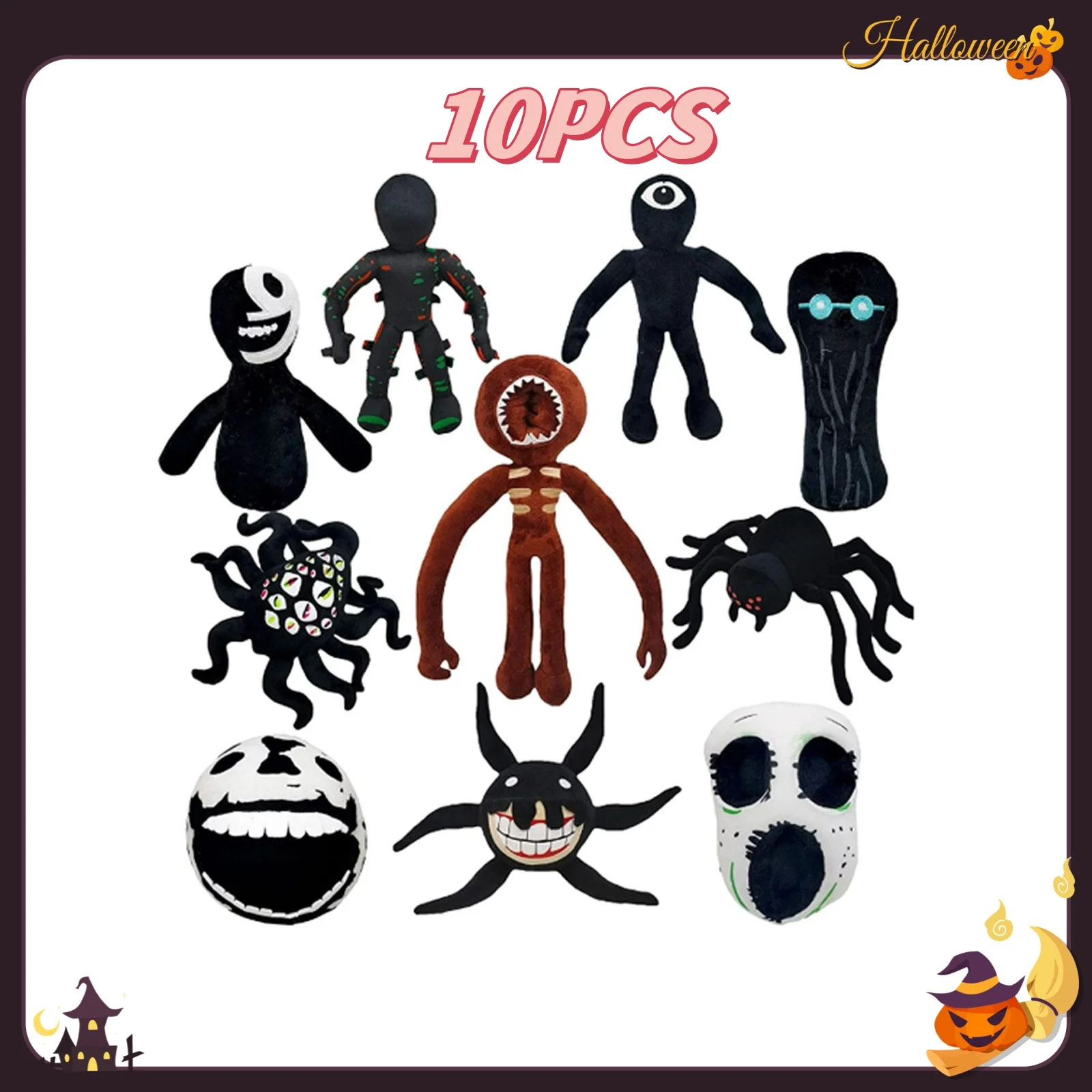 

10PCS Craetive Scared Doll Toy Gift Cartoon Style Children's Rag Doll, Adorable Soft Doll Toys Preferred Birthday Gift For Kid