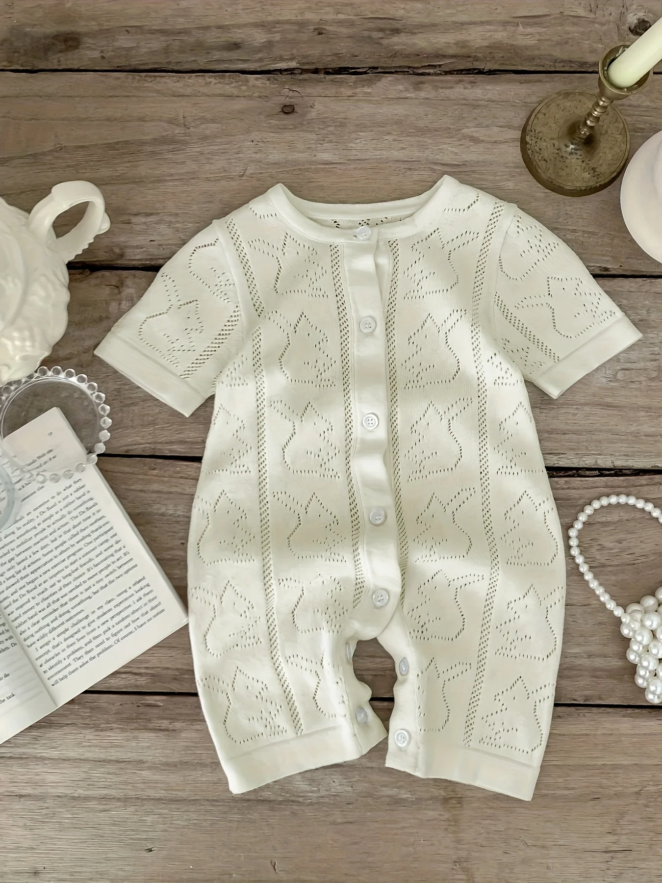 Baby Summer Jumpsuit Short-Sleeved Knitted Thin Baby Fashionable Summer Rompers Newborn Air-Conditioned Clothes for Sleeping