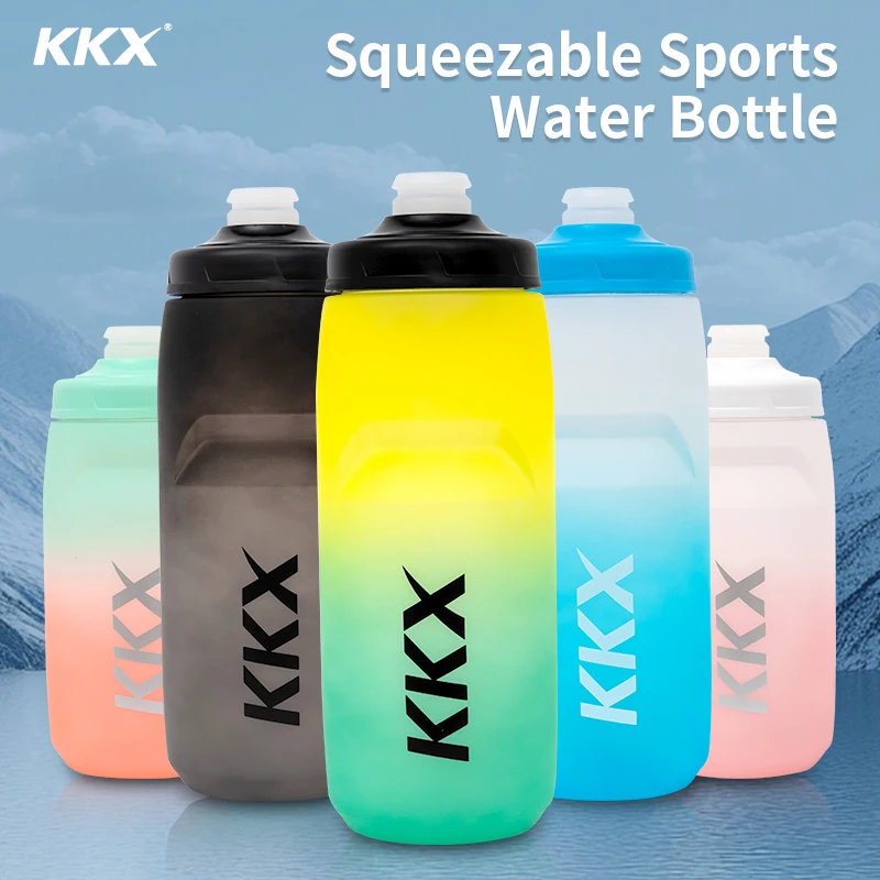 KKX botella para deportes al aire libre, botella para bicicleta de 620ml/750ml, botella de agua para bicicleta de grava de carretera MTB PP5, hervidor de bebida portátil de gran capacidad