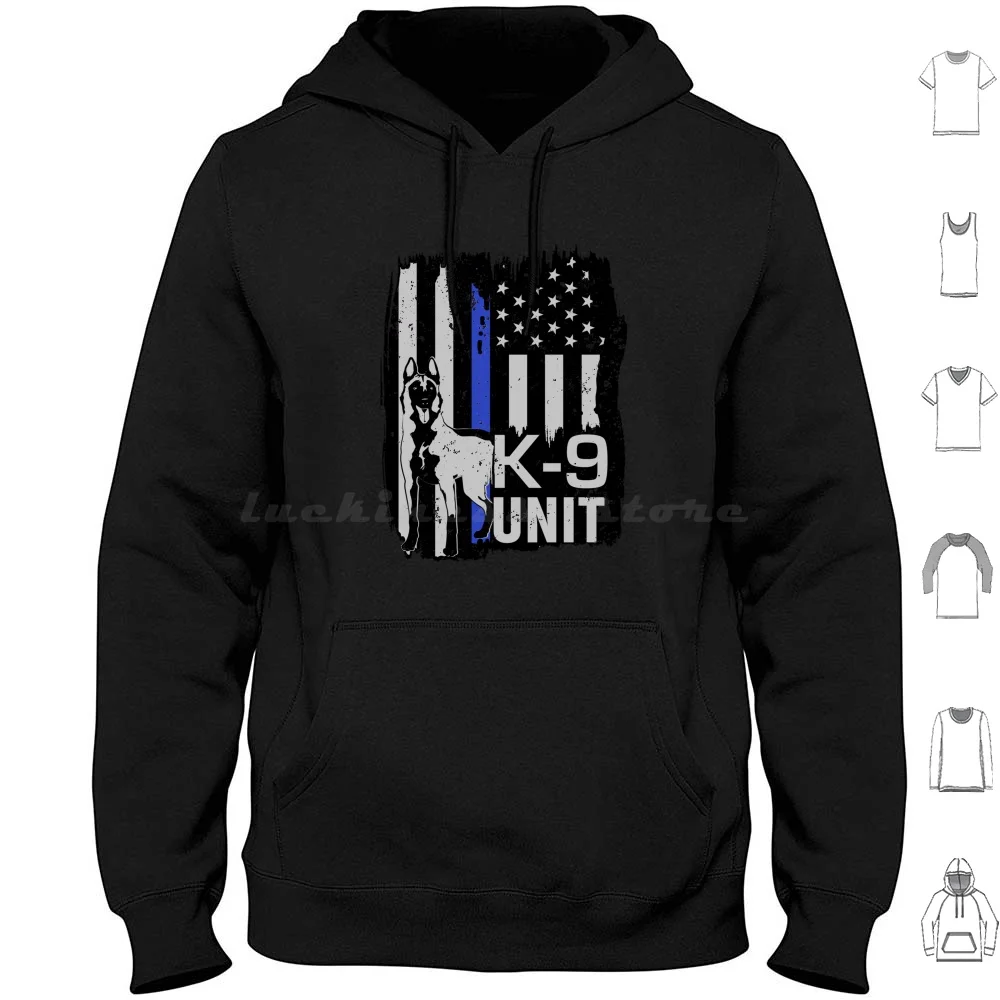 Malinois-K9 Unit Hoodies Long Sleeve Malinois Malinois Dog Belgian Shepherd Belgian Malinois Mali Maligator Love