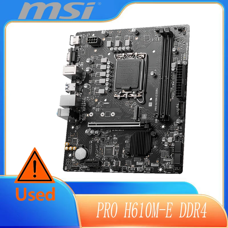 Scheda madre MSI PRO H610M-E DDR4, Micro-ATX - Supporta processori Intel Core di 14/13/12a generazione