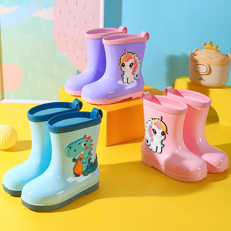 Boys Non-slip Rain Boots Children School Rubber Shoes Students AntiskidBoots Child Kids Rain Shoes Girls Soft-soled Water Shoes