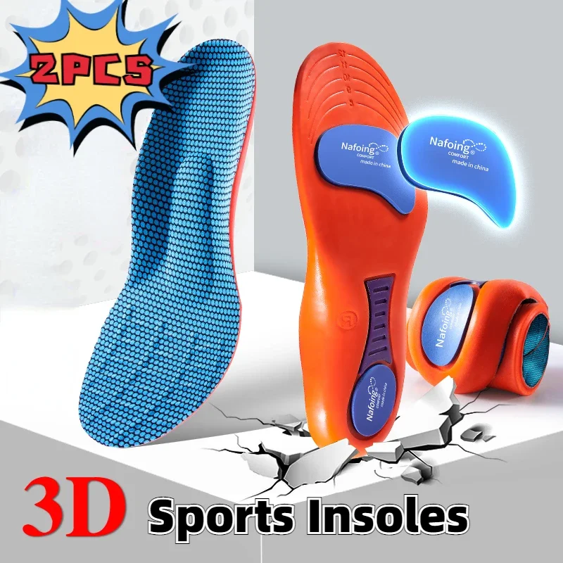 Sport Insoles for Shoes Sole Shock Absorption Deodorant Breathable Cushion Running Insoles for Feet Man Women Orthopedic Insoles