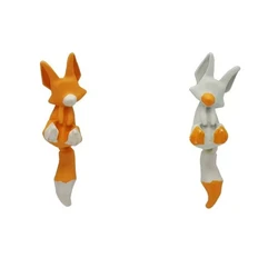 1Pair Personality Fox Frosted Asymmetric Earrings for Women Fun Funny Animal Earrings Party Decoration Friend Gift