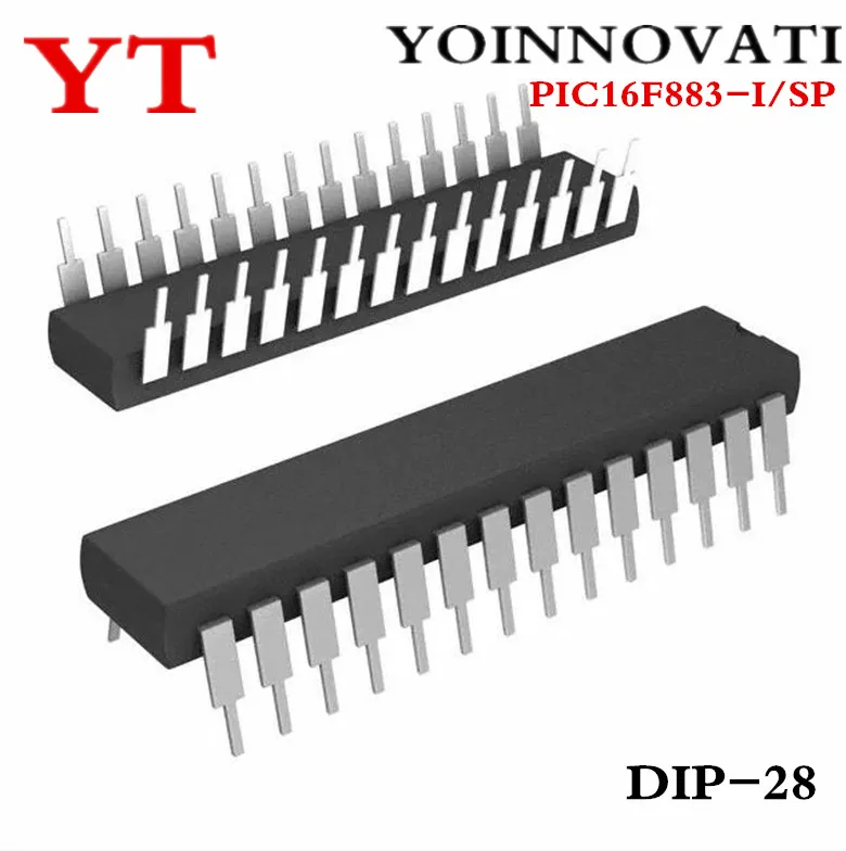 20pcs/lot PIC16F883-I/SP PIC16F883 16F883-I DIP-28 8BIT 7KB