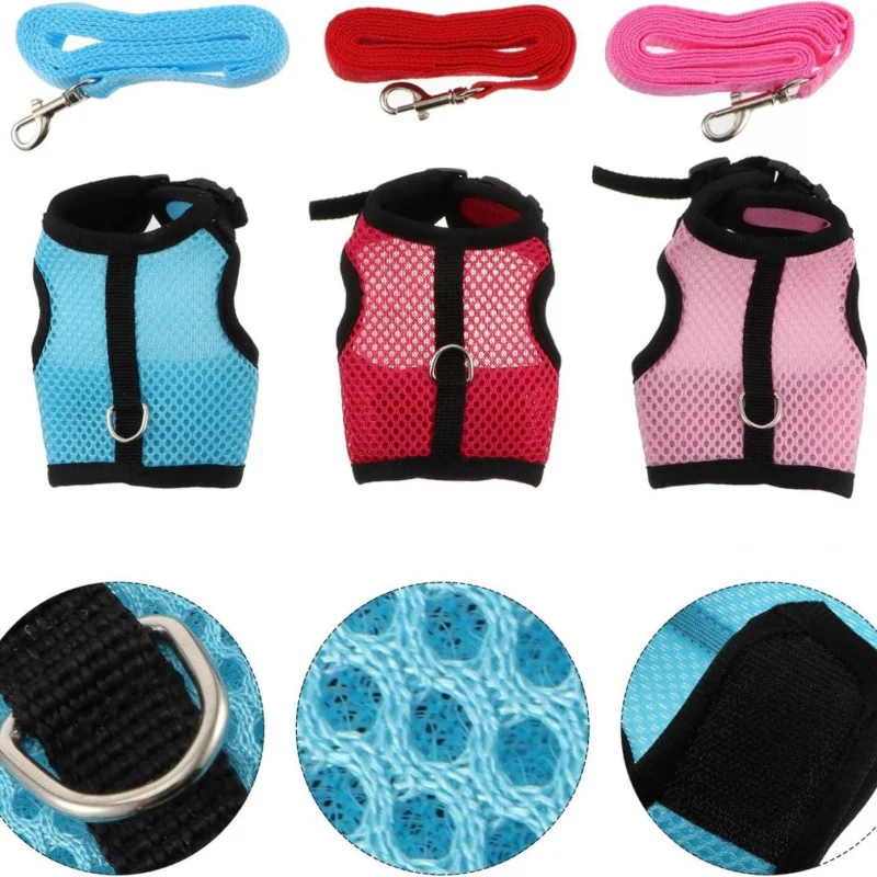

【3 Pcs Small Animal Harness Set】Vest-Style Leash for Rabbits, Hamsters & Pets, Escape-Proof & Adjustable Straps