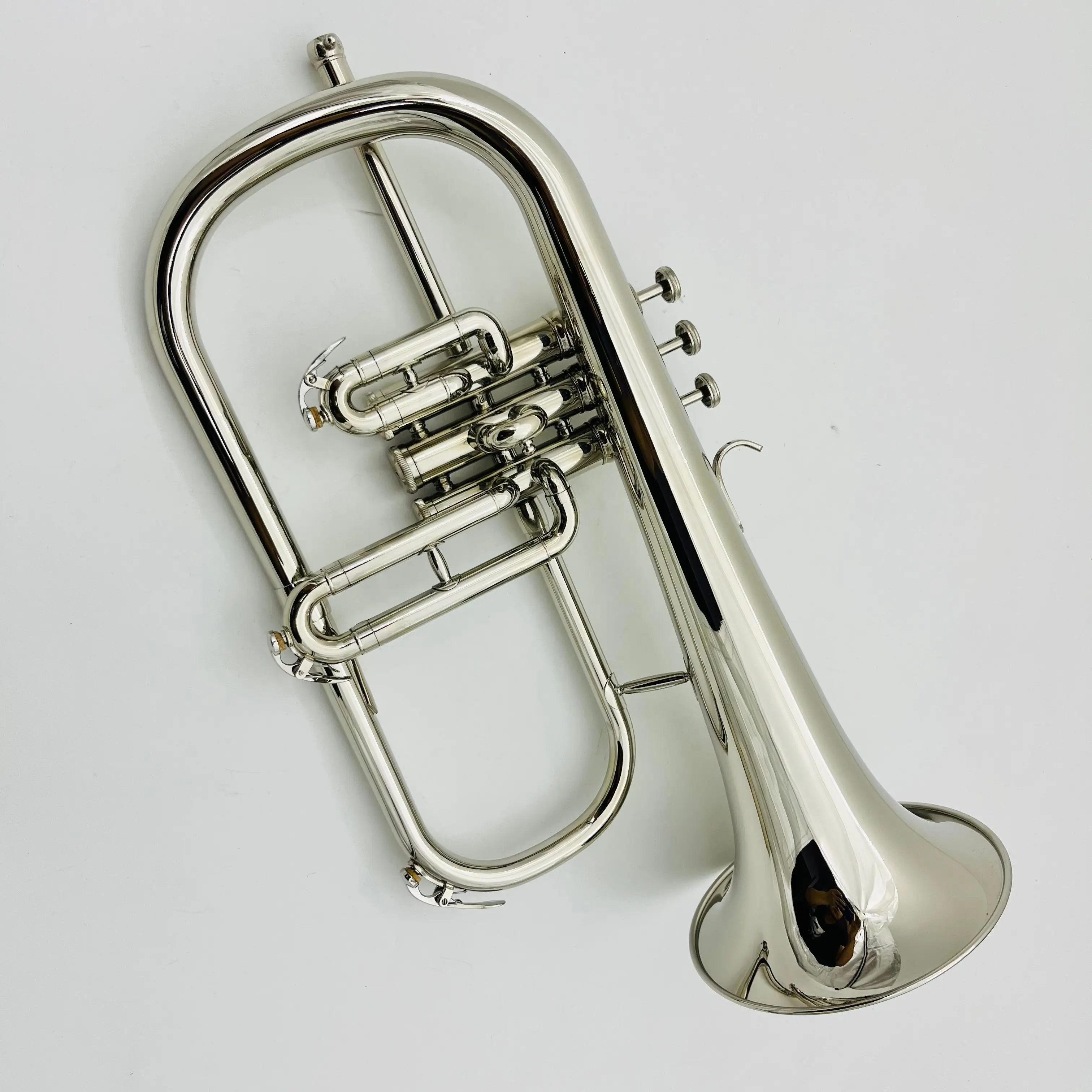 Brand New Bb Flugelhorn Silver Plated  Musical Instruments Professional with Case Mouthpiece