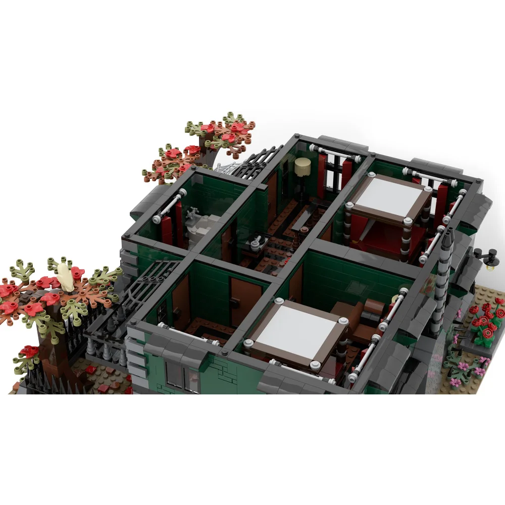 MOC-202594 Horror Mansion Building Blocks Adventure Game Model Tajemnicze Starożytne Budynki Klocki Zmontowana Zabawka dla Dzieci Prezent