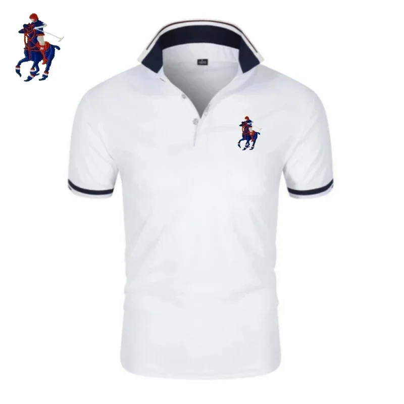 

2025 New Summer High Quality Exquisite Printed Lion Solid Color Polo Shirt Men's Luxury Casual Fashion Cool Breathable Tops