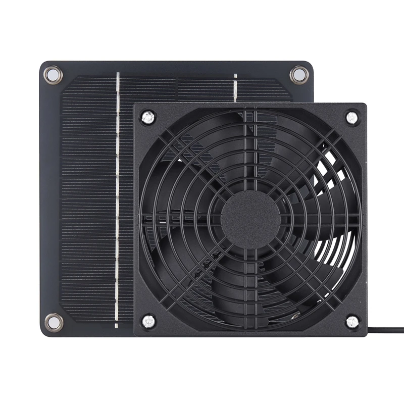 10W 12V Solar Exhaust Fan Air Extractor 6inch Mini Ventilator Solar Panel Powered Fan for Dog Chicken House Greenhouse Solar Fan