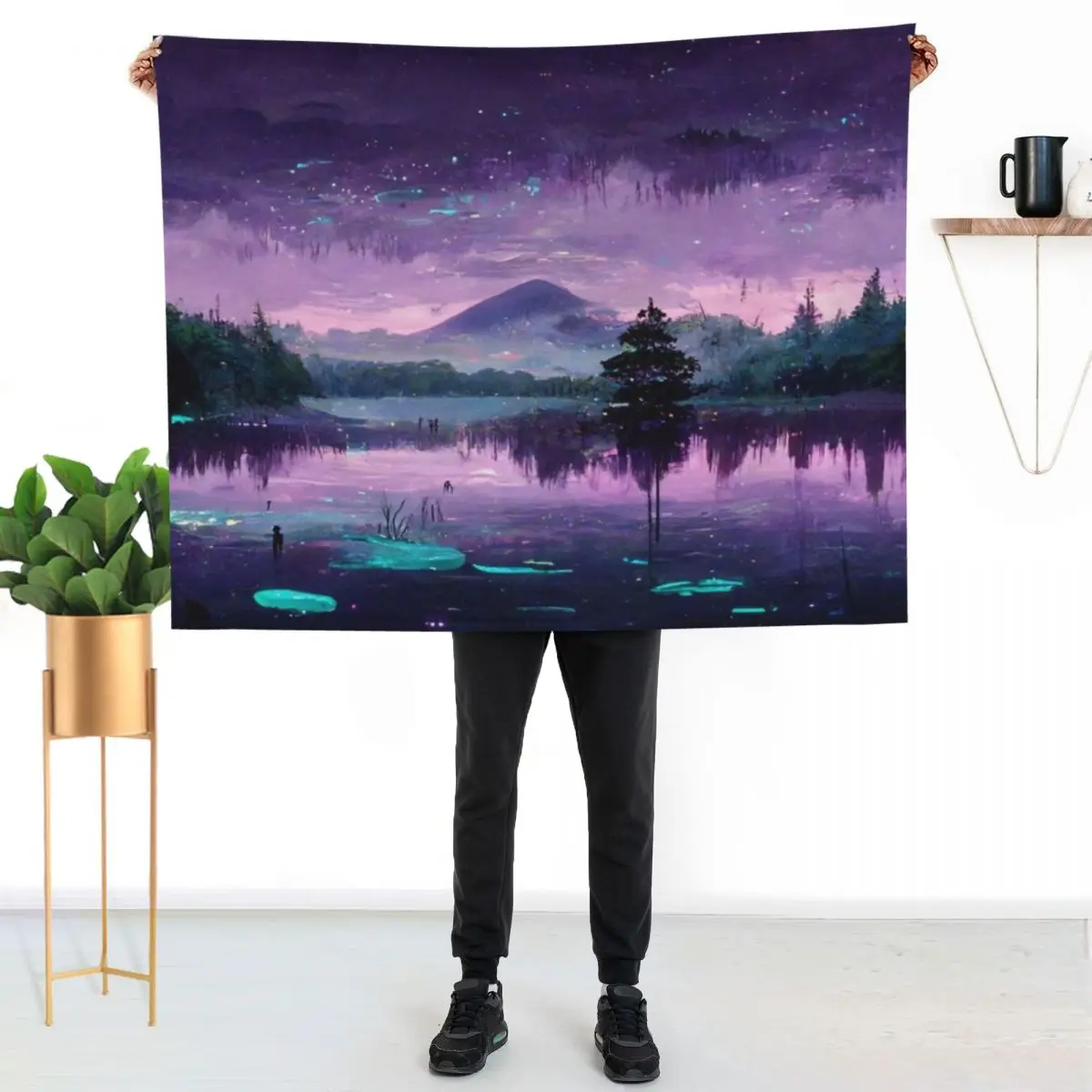 Fantasy Forest Throw Blanket Warm Flannel Blanket for Couch Chair Bedroom