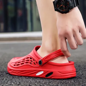 Männer Eva Garden Slipper, flache Sandalen, Sommer -Clogs, Lochschuhe, Strandplattform Sandalen, Innenhaus, weiche Badezimmerrutschen, 49 10 Hauptverkäufe gummierten Schuh - №5