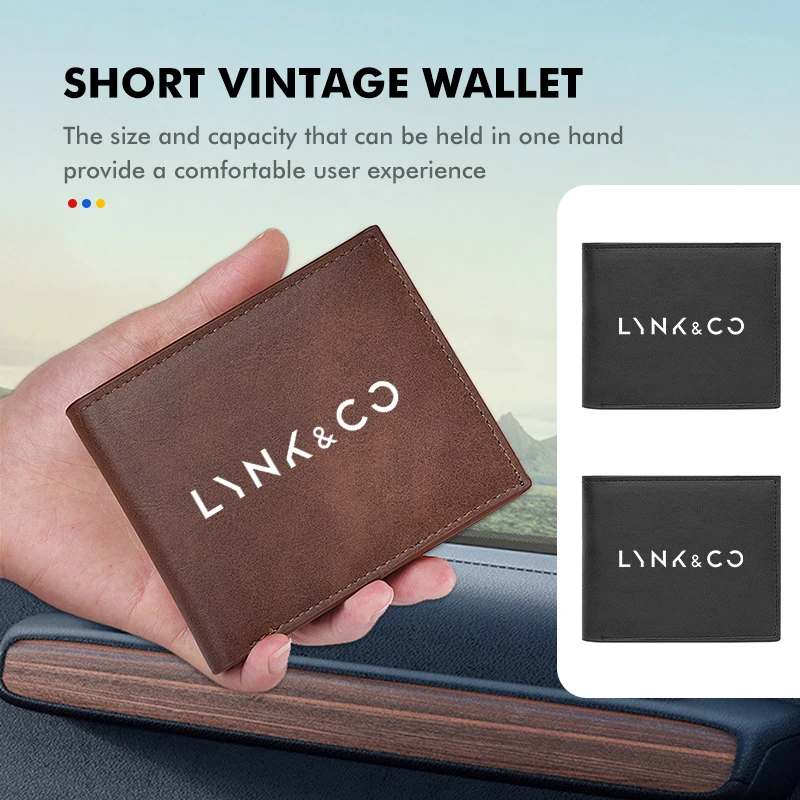 

Car Driver Licence Vintage Wallet Storage ID Card Purse For LYNK&CO 01 Phev 02 03+ 05 06 09 PHEV 09 MHEV