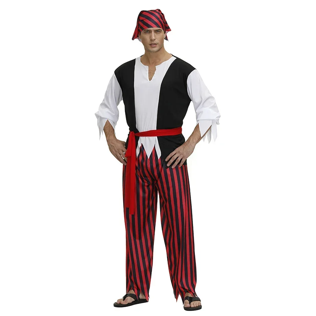 Traje de pirata masculino halloween rpg outfits disfarce festa vestir-se conjunto cosplay traje para homem trajes extravagantes medievais