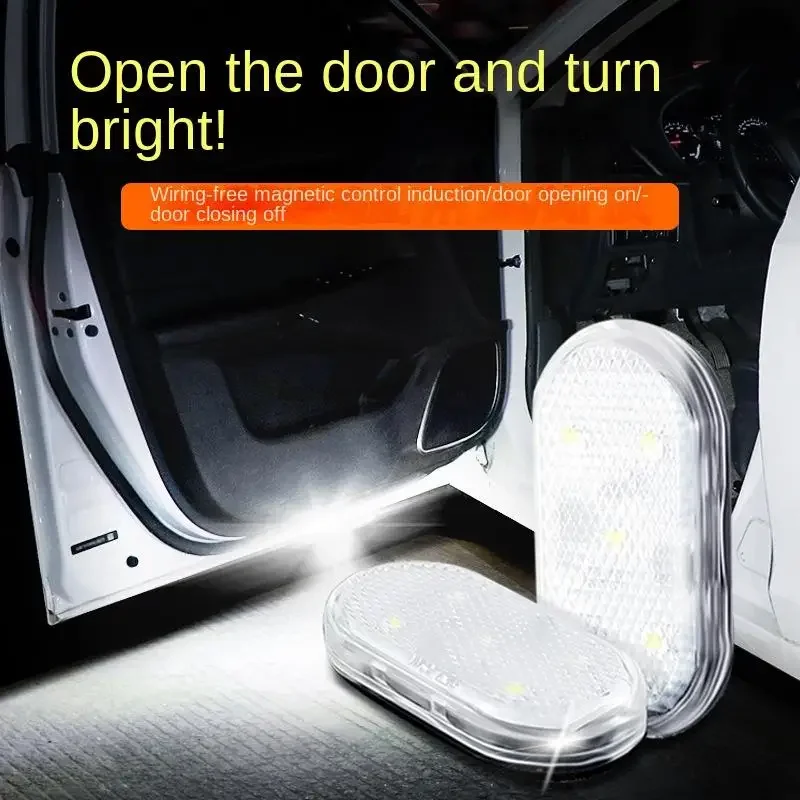 Car Interior Finger Touch Sensor Dome Light, Mini LED Reading Lamp with USB Charging, Roof Atmosphere Lamp