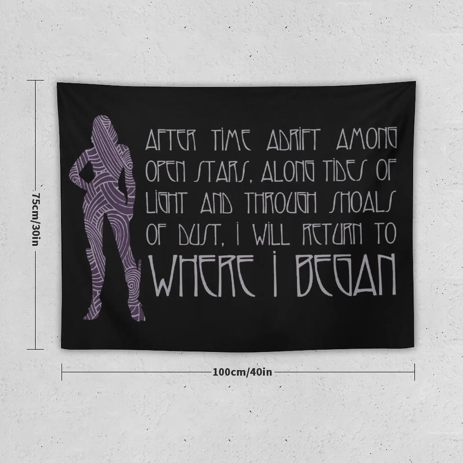 I Will Return To Where I Began (Tali'Zorah) Tapestry Decoration Home Room Decorations Aesthetic Room Decors Tapestry