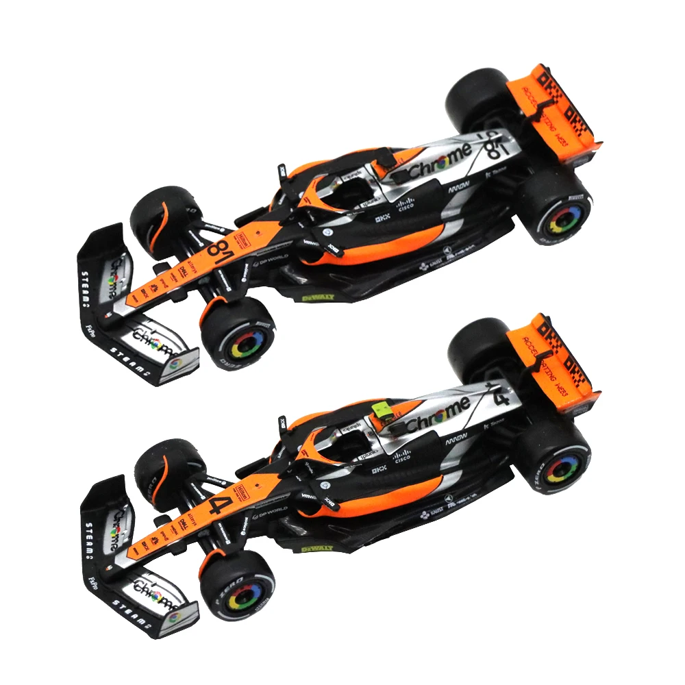 Bburago-colección de coches McLaren F1, 1/43, 2023, Team Mclaren, Racing #4, #81 Lando, Oscar Alloy Diecast F1, juguetes de regalo