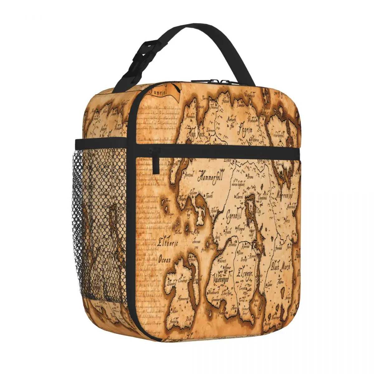 Bestselling Map Of Tamriel Elder Scrolls IV Oblivion Classic Food Tote Bag School Break Time Travel Lunch Bag