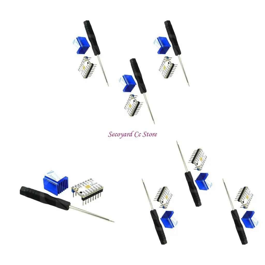 

N3UC 3D Printer TMC2208 Модуль драйвера шагового двигателя с отверткой радиатора для 3D -контроллера принтера