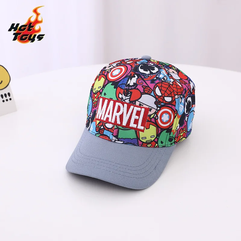 Hot Toys Spiderman Cap Marvel Cartoon Printing Kids Baseball Caps Boys Girls Hip Hop Sunhats Outdoor Spring Autumn Child Hat