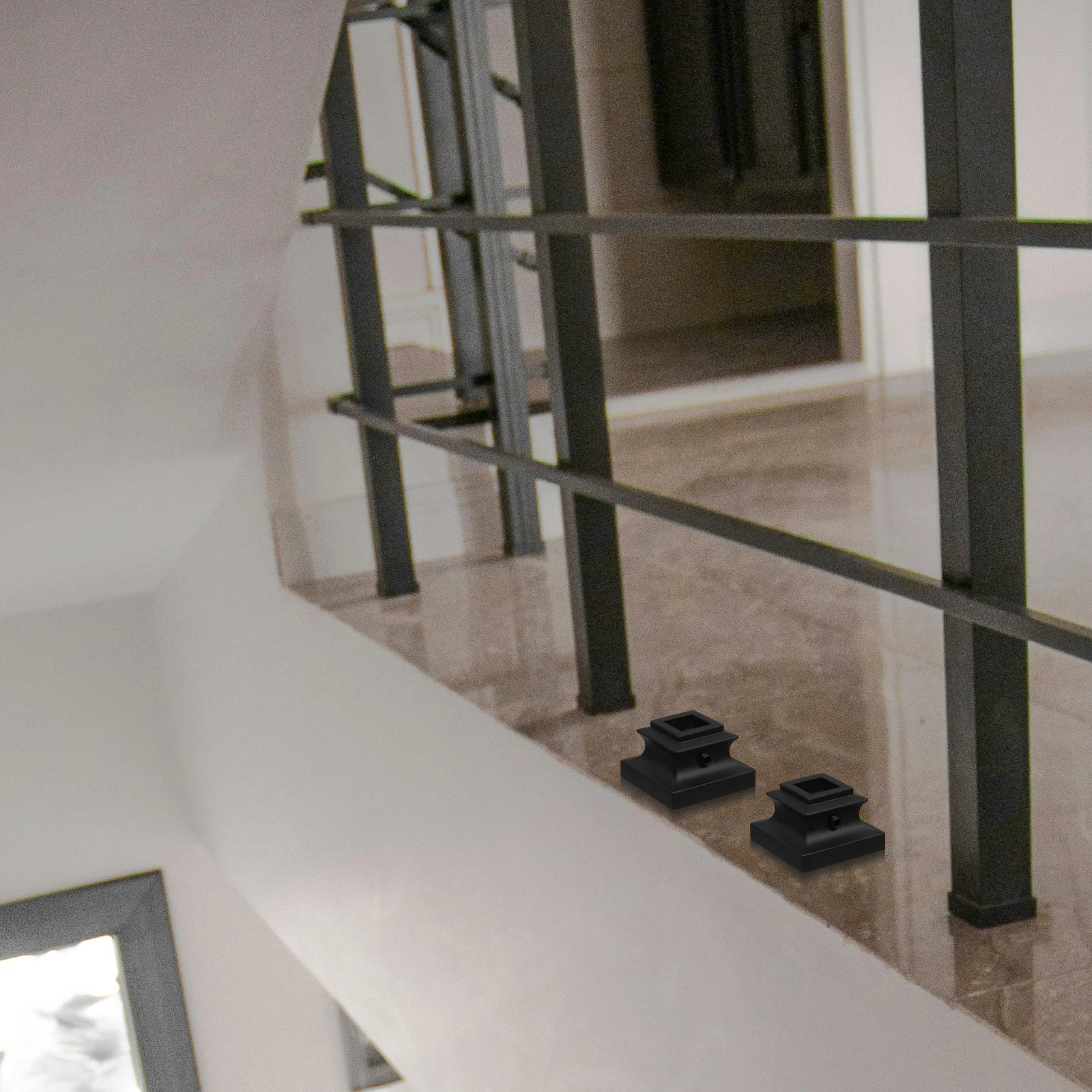 

6pcs Iron Baluster Staircase Balusters Heavy Duty Metal Railing Bases For Indoor Outdoor Use Deck Balusters Shoes Stair Parts