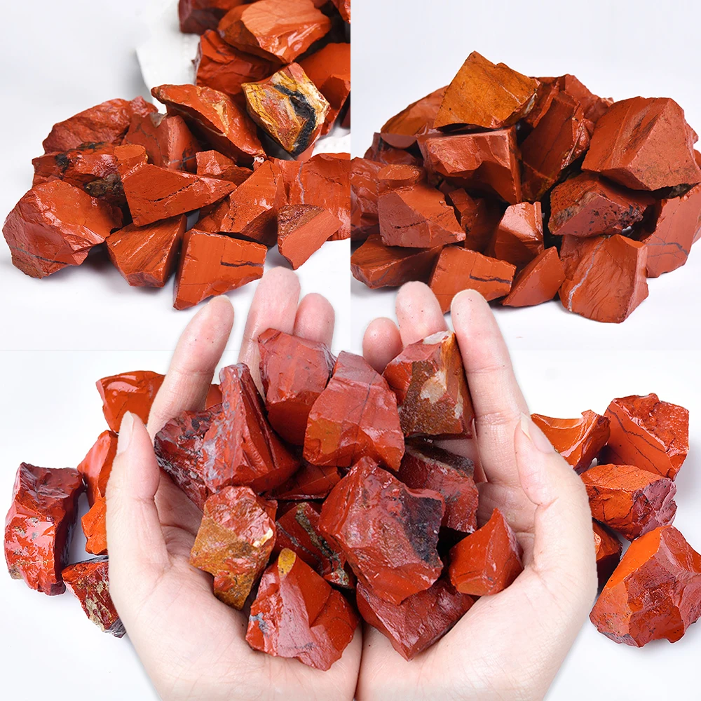 Natural Red Jasper Stone Minerals Specimen Raw Mineral Irregular Shape Expanded Fragrant Stone Fish Tank Bulk Decorative Rock